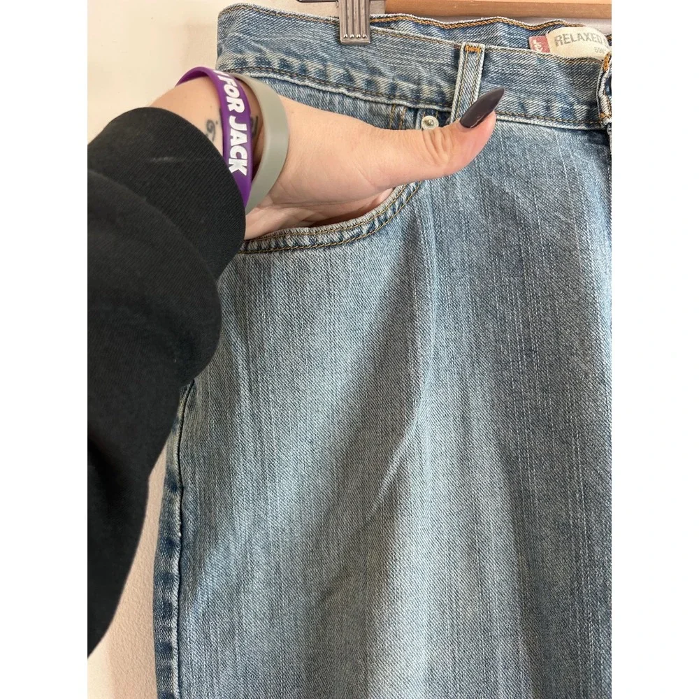 Levis 559 Relaxed Straight Jeans Mens 34x32 Blue‎ Medium Wash Denim 559-0210